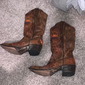 Womens Clemson Cowgirl Boots Size 6.5